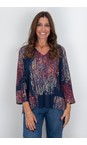 Masai Clothing Red Dahlia MaBenika Print Top  