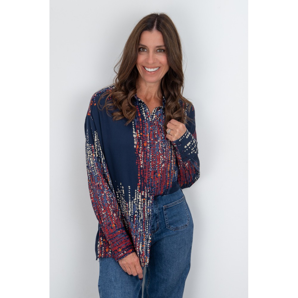 Masai Clothing MaIfo Print Shirt Red Dahlia