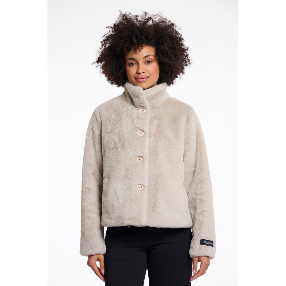 RINO AND PELLE Vie Birch Faux Fur Jacket Birch