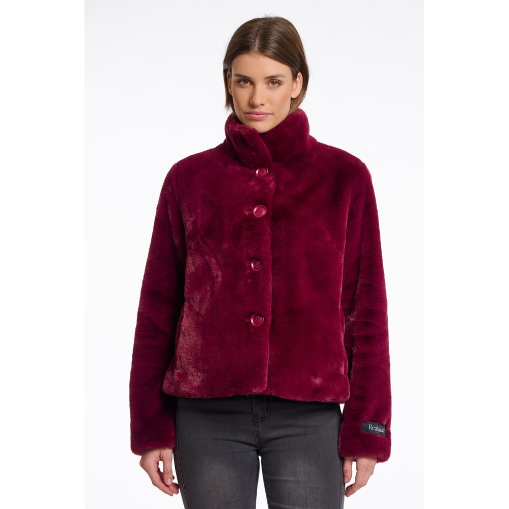 RINO AND PELLE Vie Sugar Plum Faux Fur Jacket Sugar Plum