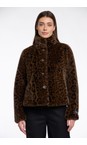 RINO AND PELLE Leopard Vie Leopard Faux Fur Jacket  