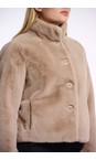 RINO AND PELLE Oat Vie Oat Faux Fur Jacket  
