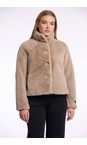 RINO AND PELLE Oat Vie Oat Faux Fur Jacket  