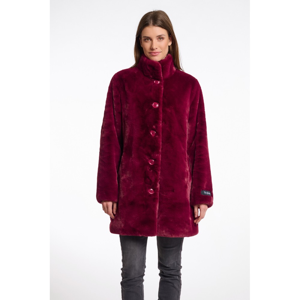 RINO AND PELLE Nonna Sugar Plum Faux Fur Coat Sugar Plum