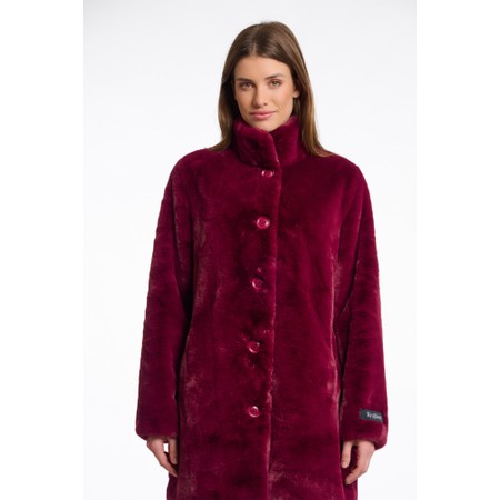 RINO AND PELLE Nonna Sugar Plum Faux Fur Coat - Red