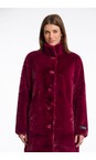 RINO AND PELLE Sugar Plum Nonna Sugar Plum Faux Fur Coat  