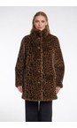RINO AND PELLE Leopard Nonna Leopard Print Faux Fur Coat  
