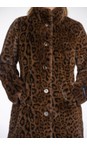 RINO AND PELLE Leopard Nonna Leopard Print Faux Fur Coat  