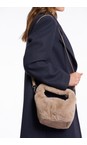 RINO AND PELLE Oat Cheryl Oat Faux Fur Crossbody Bag  
