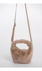 RINO AND PELLE Oat Cheryl Oat Faux Fur Crossbody Bag  