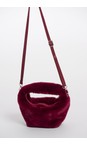 RINO AND PELLE Sugar Plum Cheryl Sugar Plum Faux Fur Crossbody Bag  