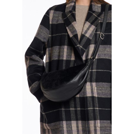 RINO AND PELLE Dalina Black Round Mini Crossbody Bag - Black