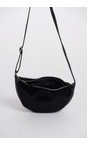 RINO AND PELLE Black  Dalina Black Round Mini Crossbody Bag  