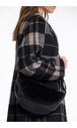 RINO AND PELLE Black  Dalina Black Round Mini Crossbody Bag  