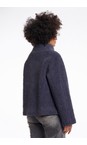 RINO AND PELLE Night Grey Denu Night Grey High Collar Jacket  