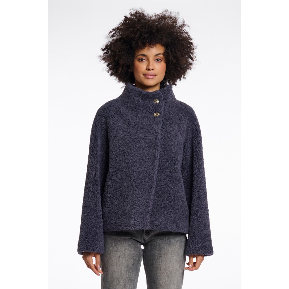 RINO AND PELLE Denu Night Grey High Collar Jacket Night Grey