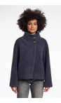 RINO AND PELLE Night Grey Denu Night Grey High Collar Jacket  