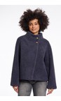 RINO AND PELLE Night Grey Denu Night Grey High Collar Jacket  