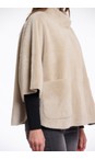 RINO AND PELLE Birch Dewi Birch Faux Fur Shearling Cape  