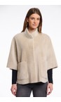 RINO AND PELLE Birch Dewi Birch Faux Fur Shearling Cape  