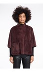 RINO AND PELLE Chocolate Bean Dewi Chocolate Bean Faux Fur Shearling Cape  