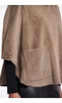 RINO AND PELLE Toffee Dewi Toffee Faux Fur Shearling Cape  