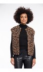 RINO AND PELLE Leopard Elona Cosy Knitted Leopard Waistcoat  