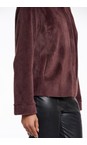 RINO AND PELLE Chocolate Bean Madai Faux Fur Jacket  