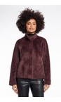 RINO AND PELLE Chocolate Bean Madai Faux Fur Jacket  