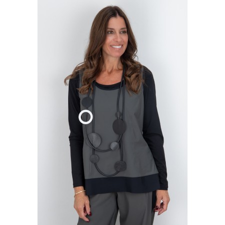 Naya Naya Multi Disc Ring Necklace - Black