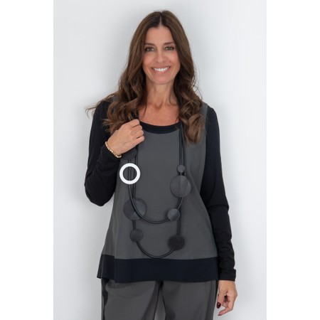 Naya Naya Multi Disc Ring Necklace - Black