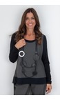 Naya Black / Silver  Naya Multi Disc Ring Necklace  