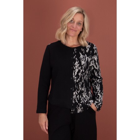 Mama B Inglese JD Jacquard Short Cardigan - Black