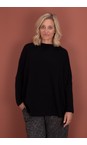 Mama B Nero Spino U Nero Relaxed Plain Fleece Top  