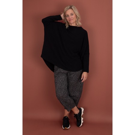 Mama B Spino U Nero Relaxed Plain Fleece Top - Black