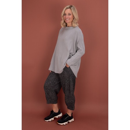 Mama B Bianco J Nero Jacquard Check Balloon Trouser - Black