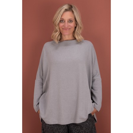 Mama B Spino U Nebbia Relaxed Plain Fleece Top - Grey