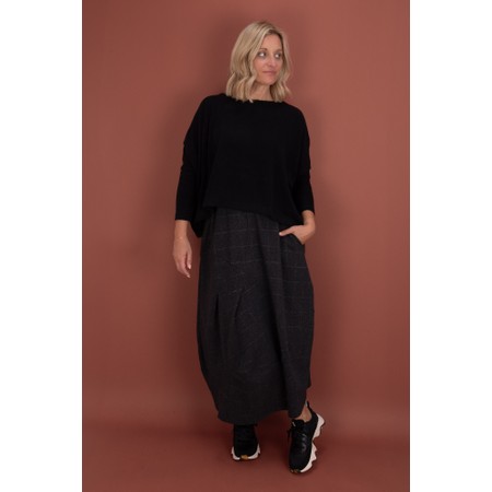 Mama B Ultima Jacquard Check Balloon Skirt - Grey