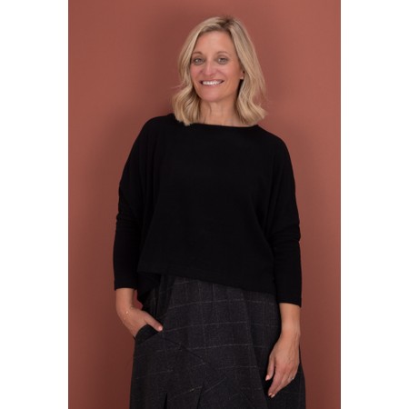 Mama B Kira Nero Boxy Fleece Jumper - Black