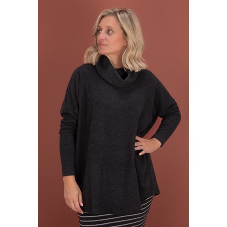 Mama B Bill U Anthracite Plain Fleece Jumper - Grey