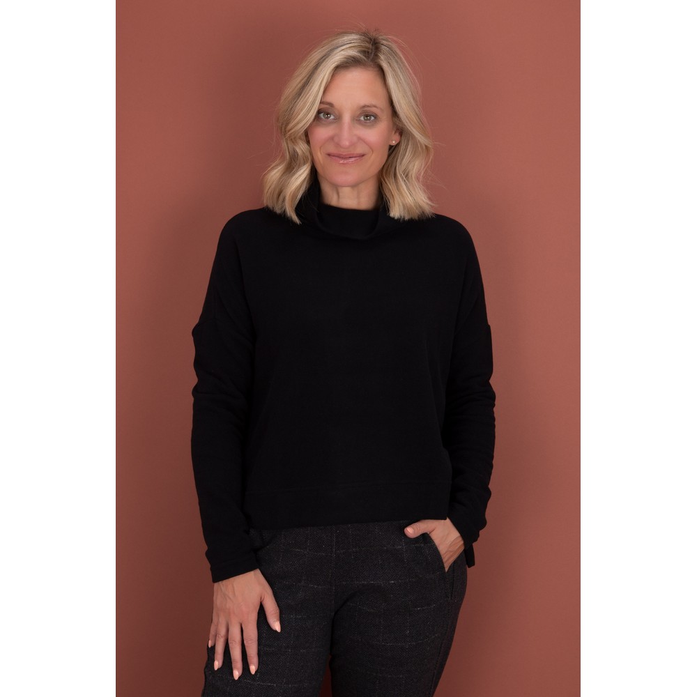 Mama B Moyet Nero Plain Fleece Jumper Nero