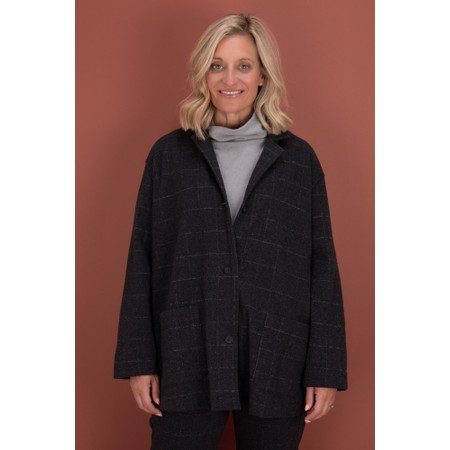 Mama B Cereale J Antracite Jacquard Check Jacket - Grey