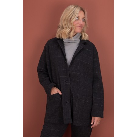 Mama B Cereale J Antracite Jacquard Check Jacket - Grey