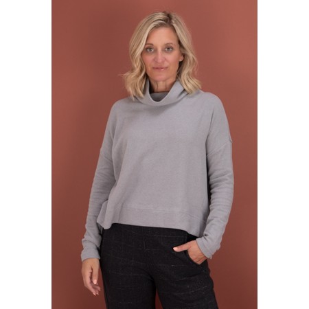 Mama B Moyet Nebbia Plain Fleece Jumper - Grey