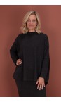 Mama B Antracite Spino U Antracite Relaxed Plain Fleece Top  