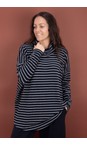 Mama B Riga Notte Oversized Bill R Riga Notte Stripe Fleece Jumper  