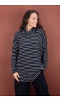 Mama B Riga Notte Oversized Bill R Riga Notte Stripe Fleece Jumper  