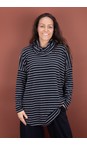 Mama B Riga Notte Oversized Bill R Riga Notte Stripe Fleece Jumper  