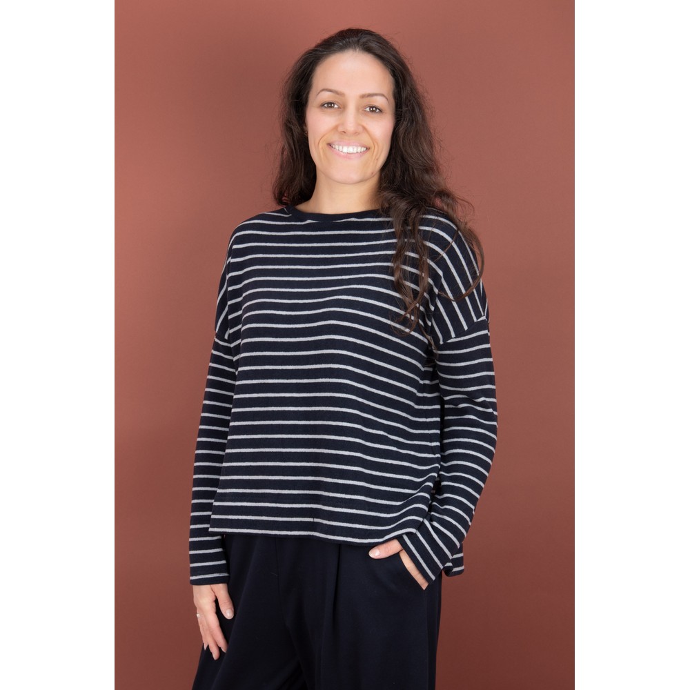 Mama B Alison R Riga Notte Stripe Fleece Jumper Riga Notte