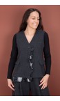 Mama B Antracite Gevda JQ Jacquard Check Waistcoat  